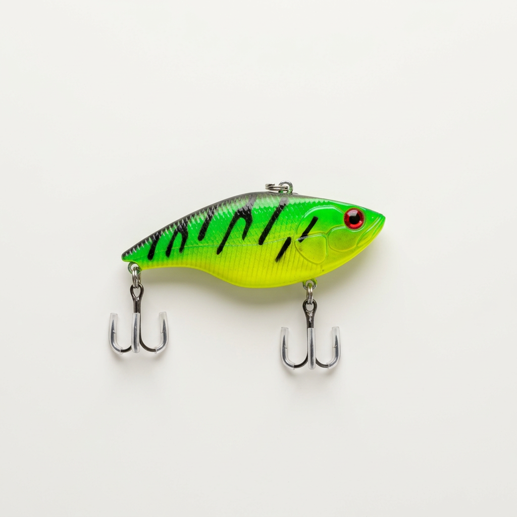 A lippless crankbait with rattles inside